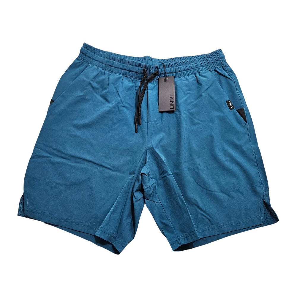 UNRL Stride Shorts 7.5 Mens Medium Superior Blue Quick Dry Athletic STRDSHORT7.5